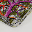 HERMES Shoulder Bag Satin Yellow Silver Auth 131787SM-15