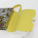 HERMES Shoulder Bag Satin Yellow Silver Auth 131787SM-19