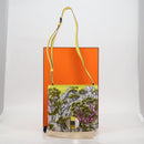 HERMES Shoulder Bag Satin Yellow Silver Auth 131787SM-27