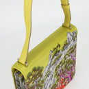 HERMES Shoulder Bag Satin Yellow Silver Auth 131787SM-8