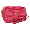 PRADA Pouch Nylon Pink Gold Auth 131790-1