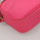 PRADA Pouch Nylon Pink Gold Auth 131790-16
