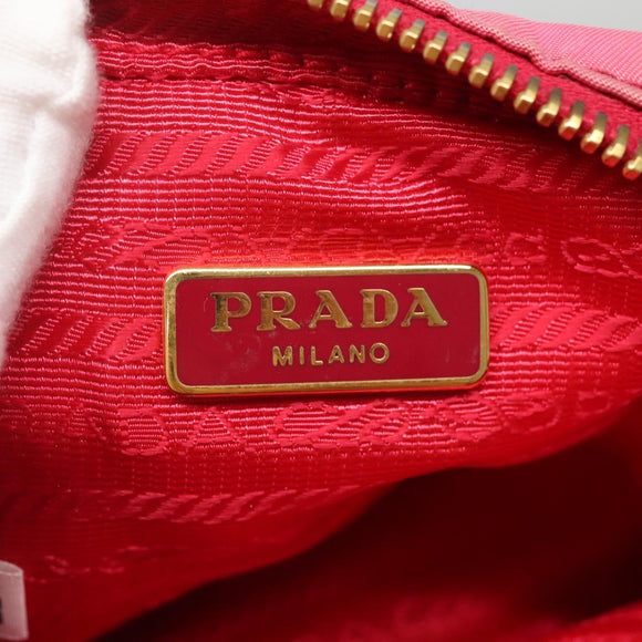 PRADA Pouch Nylon Pink Gold Auth 131790