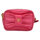 PRADA Pouch Nylon Pink Gold Auth 131790-13
