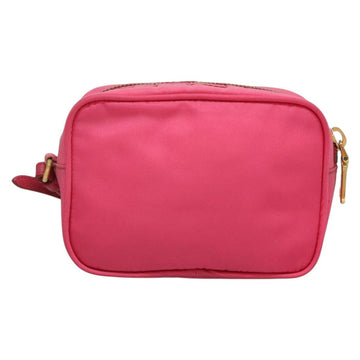 PRADA Pouch Nylon Pink Gold Auth 131790 - 0