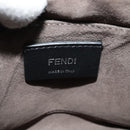 FENDI Chain Shoulder Bag Leather 2way White Silver Auth 131794-18