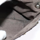 FENDI Chain Shoulder Bag Leather 2way White Silver Auth 131794-19