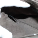 FENDI Chain Shoulder Bag Leather 2way White Silver Auth 131794-20