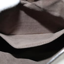 FENDI Chain Shoulder Bag Leather 2way White Silver Auth 131794-21