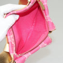 CELINE Paris Macadam Canvas Body Bag Denim Pink Gold Auth 131795-11