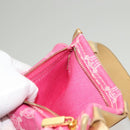 CELINE Paris Macadam Canvas Body Bag Denim Pink Gold Auth 131795-18