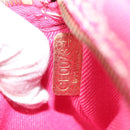 CELINE Paris Macadam Canvas Body Bag Denim Pink Gold Auth 131795-12