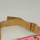 CELINE Paris Macadam Canvas Body Bag Denim Pink Gold Auth 131795-8