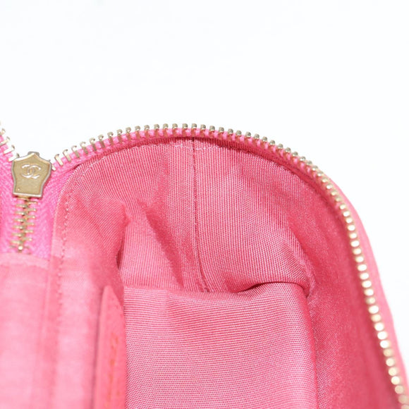 CHANEL Matelasse Chain Shoulder Bag Caviar Skin 2way Pink Gold CC Auth 131801M