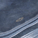 CHANEL Matelasse Chain Shoulder Bag Leather Navy Gold CC Auth 131802-19