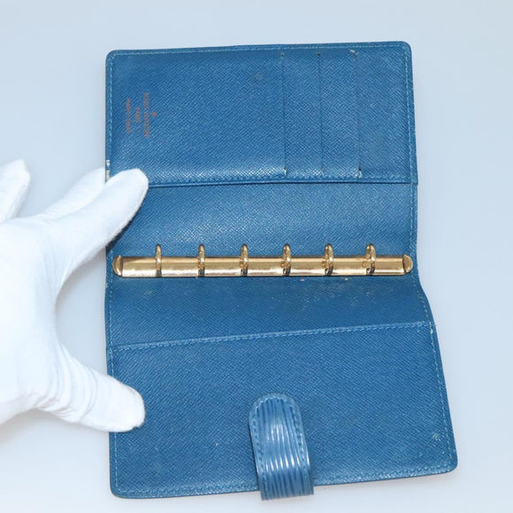 LOUIS VUITTON Epi Agenda PM Day Planner Cover Blue R20055 LV Auth 131803