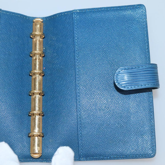 LOUIS VUITTON Epi Agenda PM Day Planner Cover Blue R20055 LV Auth 131803