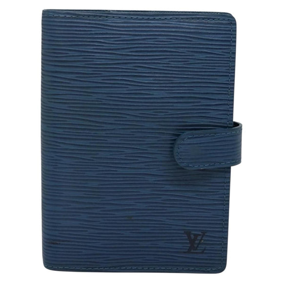 LOUIS VUITTON Epi Agenda PM Day Planner Cover Blue R20055 LV Auth 131803