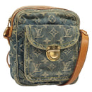 LOUIS VUITTON Monogram Denim Camera Bag Shoulder Bag Blue M95348 LV Auth 131804-1