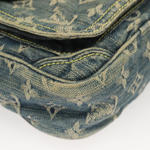 LOUIS VUITTON Monogram Denim Camera Bag Shoulder Bag Blue M95348 LV Auth 131804