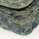 LOUIS VUITTON Monogram Denim Camera Bag Shoulder Bag Blue M95348 LV Auth 131804-14