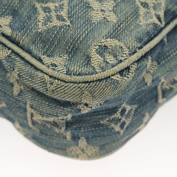 LOUIS VUITTON Monogram Denim Camera Bag Shoulder Bag Blue M95348 LV Auth 131804