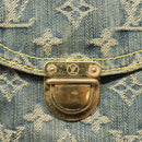 LOUIS VUITTON Monogram Denim Camera Bag Shoulder Bag Blue M95348 LV Auth 131804-17