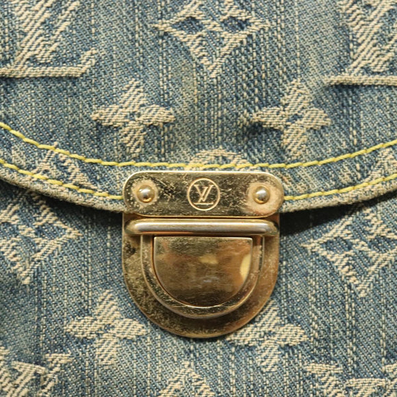 LOUIS VUITTON Monogram Denim Camera Bag Shoulder Bag Blue M95348 LV Auth 131804