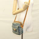LOUIS VUITTON Monogram Denim Camera Bag Shoulder Bag Blue M95348 LV Auth 131804-22
