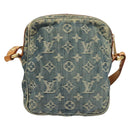 LOUIS VUITTON Monogram Denim Camera Bag Shoulder Bag Blue M95348 LV Auth 131804-2