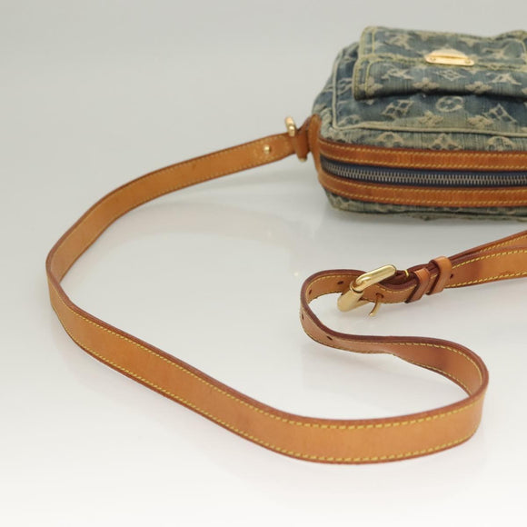 LOUIS VUITTON Monogram Denim Camera Bag Shoulder Bag Blue M95348 LV Auth 131804