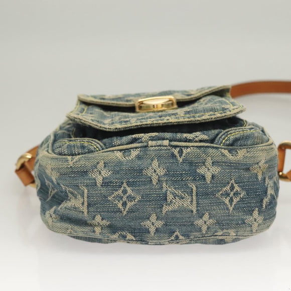 LOUIS VUITTON Monogram Denim Camera Bag Shoulder Bag Blue M95348 LV Auth 131804