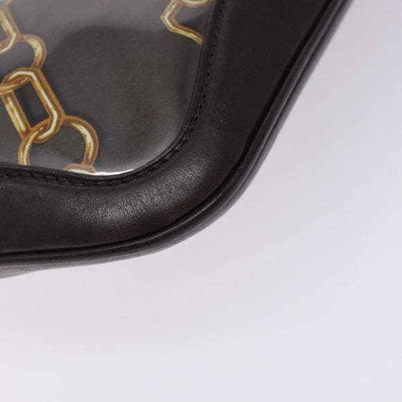 LOUIS VUITTON Monogram Charm Sac Fermoir Bag Dark Brown M95155 LV Auth 131805