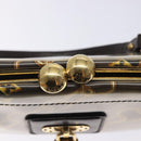 LOUIS VUITTON Monogram Charm Sac Fermoir Bag Dark Brown M95155 LV Auth 131805-10