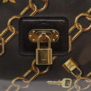 LOUIS VUITTON Monogram Charm Sac Fermoir Bag Dark Brown M95155 LV Auth 131805-17
