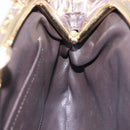 LOUIS VUITTON Monogram Charm Sac Fermoir Bag Dark Brown M95155 LV Auth 131805-19