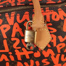 LOUIS VUITTON Monogram Graffiti Speedy 30 Hand Bag Orange M93705 Auth 131812V-19
