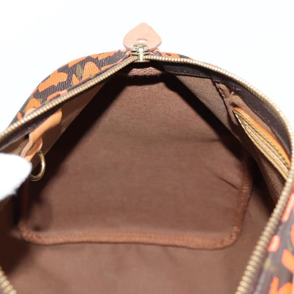 LOUIS VUITTON Monogram Graffiti Speedy 30 Hand Bag Orange M93705 Auth 131812V