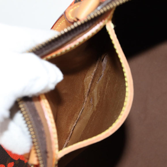 LOUIS VUITTON Monogram Graffiti Speedy 30 Hand Bag Orange M93705 Auth 131812V