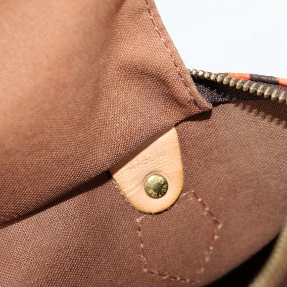 LOUIS VUITTON Monogram Graffiti Speedy 30 Hand Bag Orange M93705 Auth 131812V