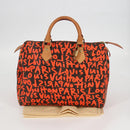 LOUIS VUITTON Monogram Graffiti Speedy 30 Hand Bag Orange M93705 Auth 131812V-12