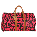 LOUIS VUITTON Monogram graffiti Keepall 50 Boston Bag Gold M93698 Auth 131813SV-1