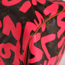 LOUIS VUITTON Monogram graffiti Keepall 50 Boston Bag Gold M93698 Auth 131813SV-14