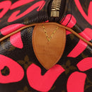 LOUIS VUITTON Monogram graffiti Keepall 50 Boston Bag Gold M93698 Auth 131813SV-17