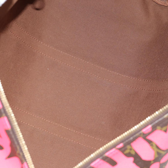 LOUIS VUITTON Monogram graffiti Keepall 50 Boston Bag Gold M93698 Auth 131813SV