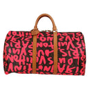 LOUIS VUITTON Monogram graffiti Keepall 50 Boston Bag Gold M93698 Auth 131813SV-2