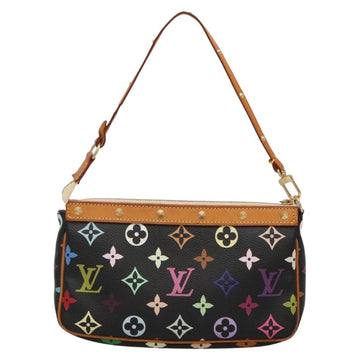 LOUIS VUITTON Multicolor Pochette Accessoires Pouch Black M92648 LV Auth 131814 - 0