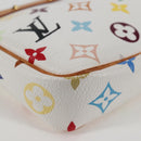 LOUIS VUITTON Multicolor Pochette Accessoires Pouch White M92649 LV Auth 131817V-9