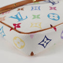 LOUIS VUITTON Multicolor Pochette Accessoires Pouch White M92649 LV Auth 131817V-15