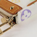 LOUIS VUITTON Multicolor Pochette Accessoires Pouch White M92649 LV Auth 131817V-10